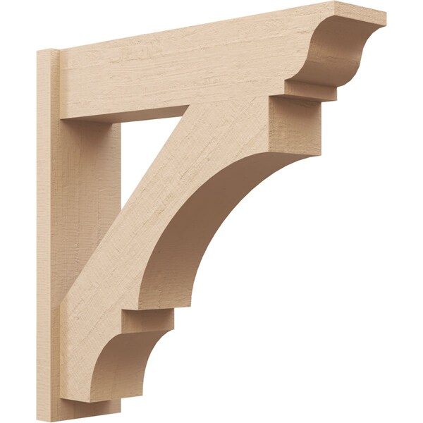 Ekena Millwork 8-in W x 32-in D x 32-in H Balboa Trad Rough Cedar Woodgrain TimberThane Outlooker, Primed Tan OUTUR080X32X32BOA04RCPR - main